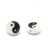 Letterkralen van acryl Yin & Yang White-black