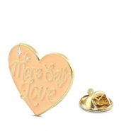 Pins hart "More self love" Light peach-gold