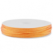Macram&eacute; draad gevlochten 1mm Orange metallic