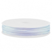 Macram&eacute; draad gevlochten 1mm Light blue-purple metallic