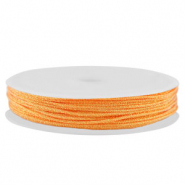Macram&eacute; draad gevlochten 0,8mm Orange metallic