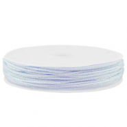 Macram&eacute; draad gevlochten 0,8mm Light blue-purple metallic