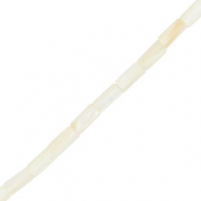 Schelp kralen tube Off white
