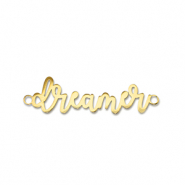 Roestvrij stalen (RVS) Stainless steel bedels tussenstuk ''dreamer'' Gold