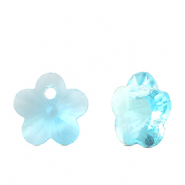 Hangers van Crystal glas bloem Aqua