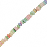 Schelp kralen disc Pastel multicolor