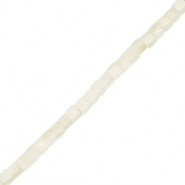 Schelp kralen tube White