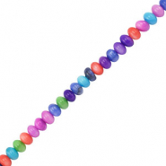 Schelp kralen rondellen Multicolor