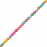 Schelp kralen rond Multicolor