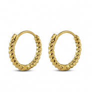 Roestvrij stalen (RVS) Stainless steel oorbellen creolen Gold