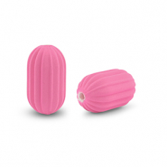 Acryl kralen ovaal Magenta pink