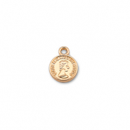 Bedels metaal rond met koningin Elisabeth Gold