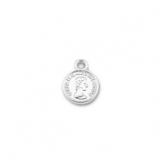 Bedels metaal rond met koningin Elisabeth Silver