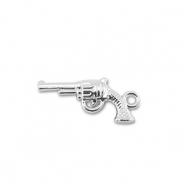 Bedels metaal revolver Silver