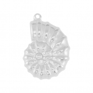 Roestvrij stalen (RVS) Stainless steel bedel zeeschelp Silver