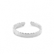Roestvrij stalen (RVS) Stainless steel ringen hart Silver
