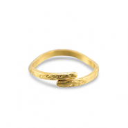 Roestvrij stalen (RVS) Stainless steel ringen wave Gold