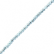 Top Facet kralen 2mm rond Metallic light blue