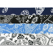 Bandana mix van 4 Dark blue-black-light blue-white