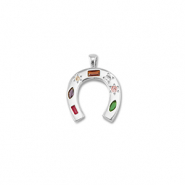 Brass TQ metaal bedels hoefijzer Silver