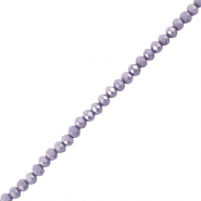 Top Facet kralen 6x4mm disc Light lavender grey