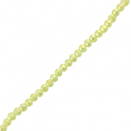 Top Facet kralen 4x3mm disc Light green