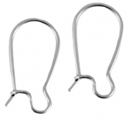 DQ metaal oorbellen 18mm Antiek zilver (nikkelvrij)