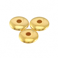 DQ metalen kralen disc 4x1.5mm Goud (nikkelvrij)