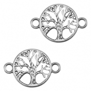 DQ metalen tussenstuk boom Antiek zilver (nikkelvrij)
