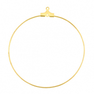 Onderdelen DQ metaal creool oorring hanger 50mm Goud (nikkelvrij)