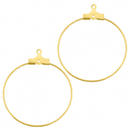 Onderdelen DQ metaal creool oorring hanger 30mm Goud (nikkelvrij)
