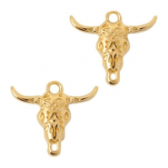 Bedels DQ metaal tussenstuk buffelkop Goud (nikkelvrij)