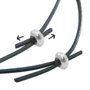 Smart bead stopper DQ metaal 7x3mm Antiek zilver (nikkelvrij)