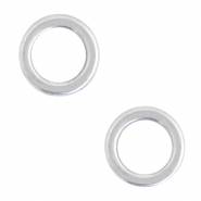 Onderdelen DQ metaal ring 6mm Antiek zilver (nikkelvrij)