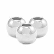 Kralen DQ metaal 6mm Antiek zilver (nikkelvrij)