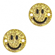 Plexx tussenstukken smiley Gold glitter