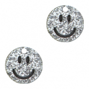 Plexx bedels smiley Silver glitter