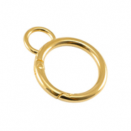 Onderdelen DQ metaal sleutelhanger 24mm met oog Goud (nikkelvrij)