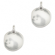 Bedels DQ metaal irregular 12mm Antiek zilver (nikkelvrij)