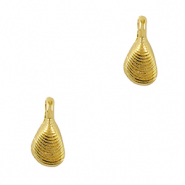 Bedels DQ metaal schelp Goud (nikkelvrij)