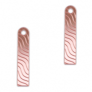 Statement hangers bar wave Metallic light pink