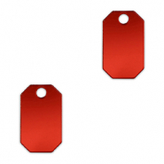 Statement hangers octagon Metallic red