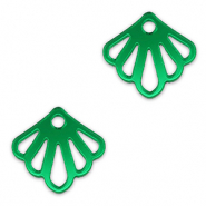 Statement hangers schelp Metallic kelly green
