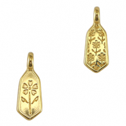 Bedels DQ metaal bloem Goud (nikkelvrij)