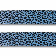 Bandana luipaard Light blue-black