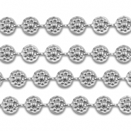 Roestvrij stalen (RVS) Stainless steel onderdelen jasseron rond Silver