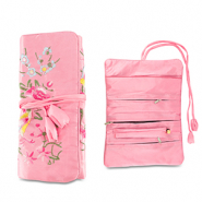 Sieraden reisetui met bloemen Pink