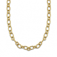 Roestvrij stalen (RVS) Stainless steel schakelkettingen twisted Gold