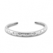 Roestvrij stalen (RVS) Stainless steel armbanden bangle Silver