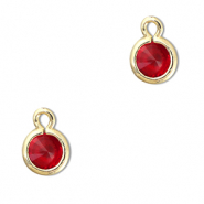 Hangers van Crystal glas rond Red-gold